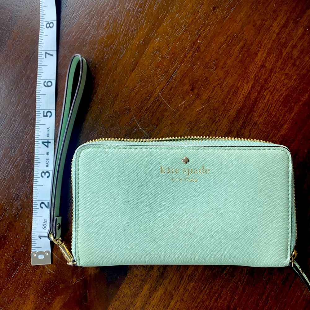 kate spade turquoise wallet / wristlet / purse / card holder